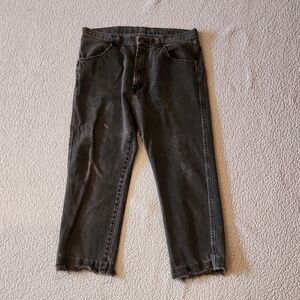 Vintage 90's Rustler Heavy Distresses Detroyed Style Bootcut Jeans Size 36